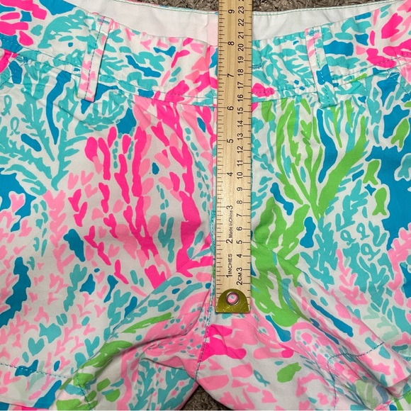 Lilly Pulitzer The Callahan Short‎ Womens 4 Pink Blue Coral Print Casual Preppy - Picture 8 of 9